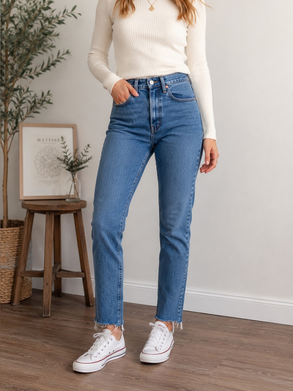 Levi's Premium 501 Skinny Jeans Women's W27 L28 Raw Hem Button Fly